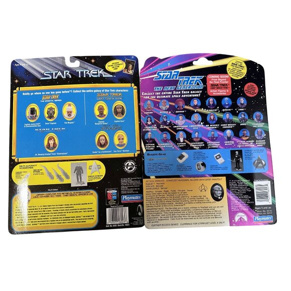 Star Trek Action Figures Tom Paris Mutated & Mordock The Benzite Pre-Owned 1990s - Picture 2 of 10